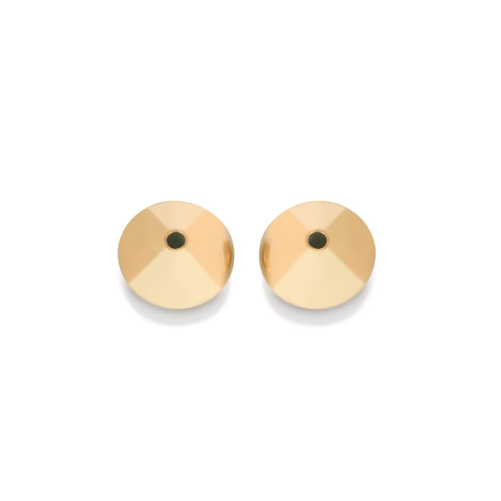 2505 Yellow Gold Filled 8mm Flat Bead, Saucer Shaped Flat Bead for Jewelry